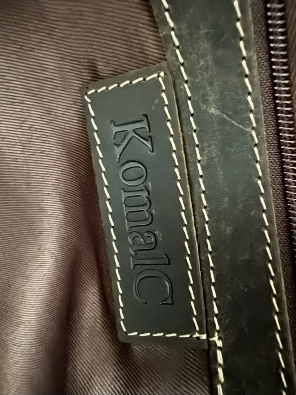 Brown Leather duffel bag.